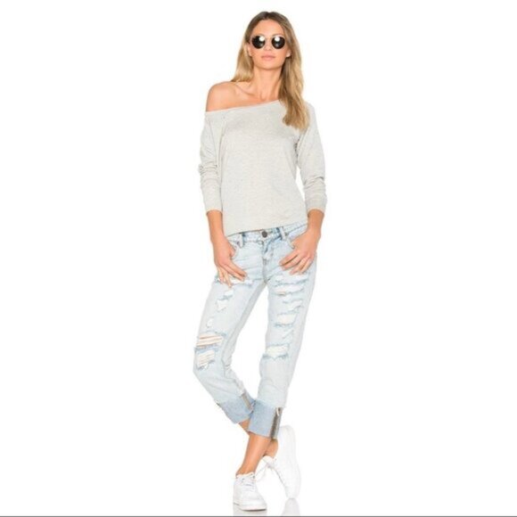 Free People One Teaspoon Awesome Baggie Jeans Straight leg Distressed Light Wash - Picture 5 of 16